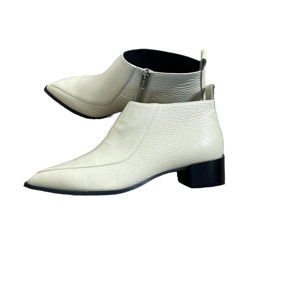 EVERLANE The Boss LEATHER Ankle Booties Bone Size 7